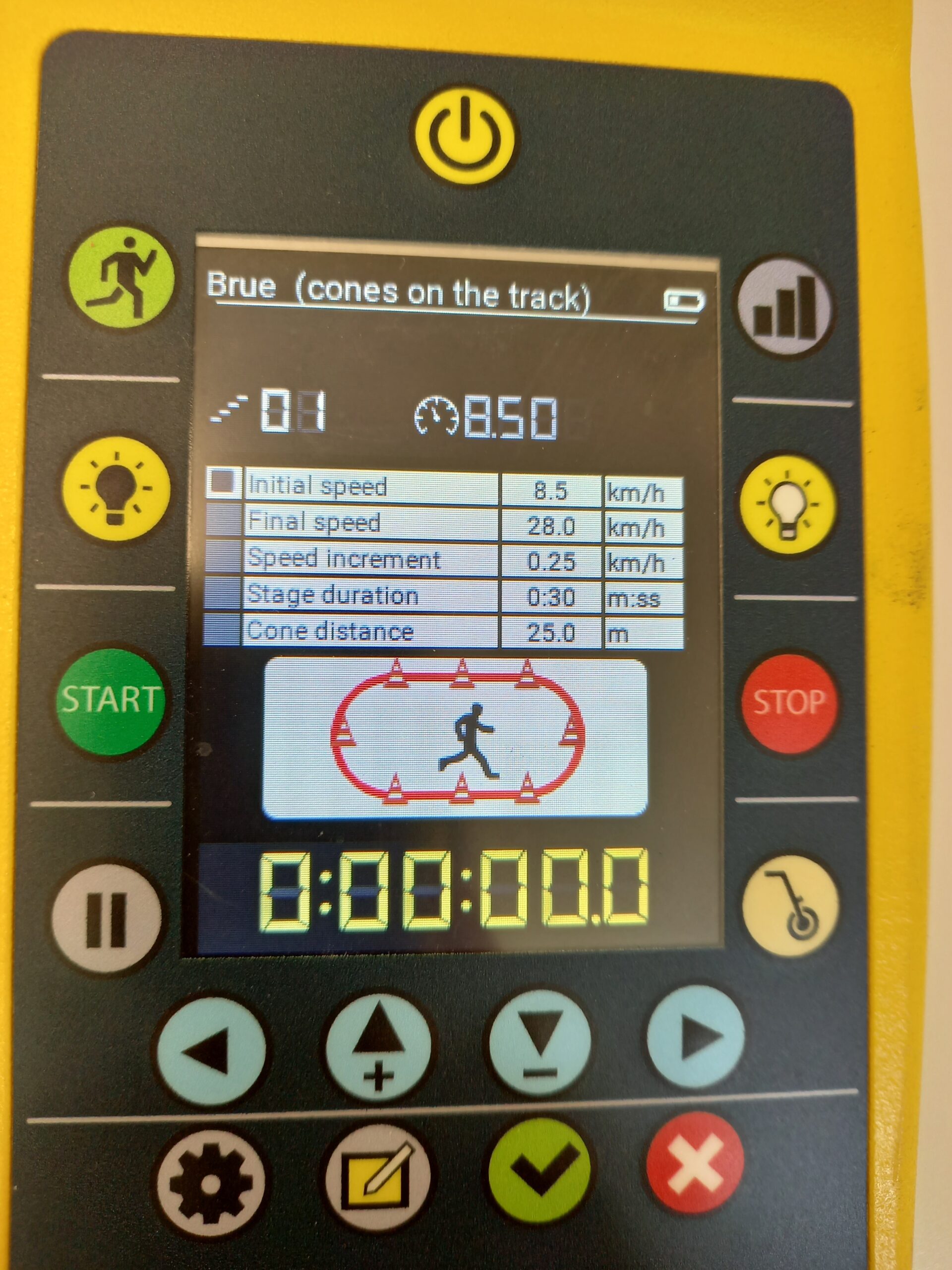 BRUE test maximal aerobie speed